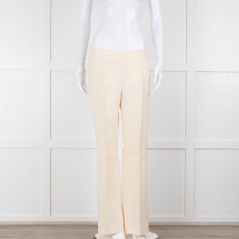 Akris Cream Wool Tailored Trousers