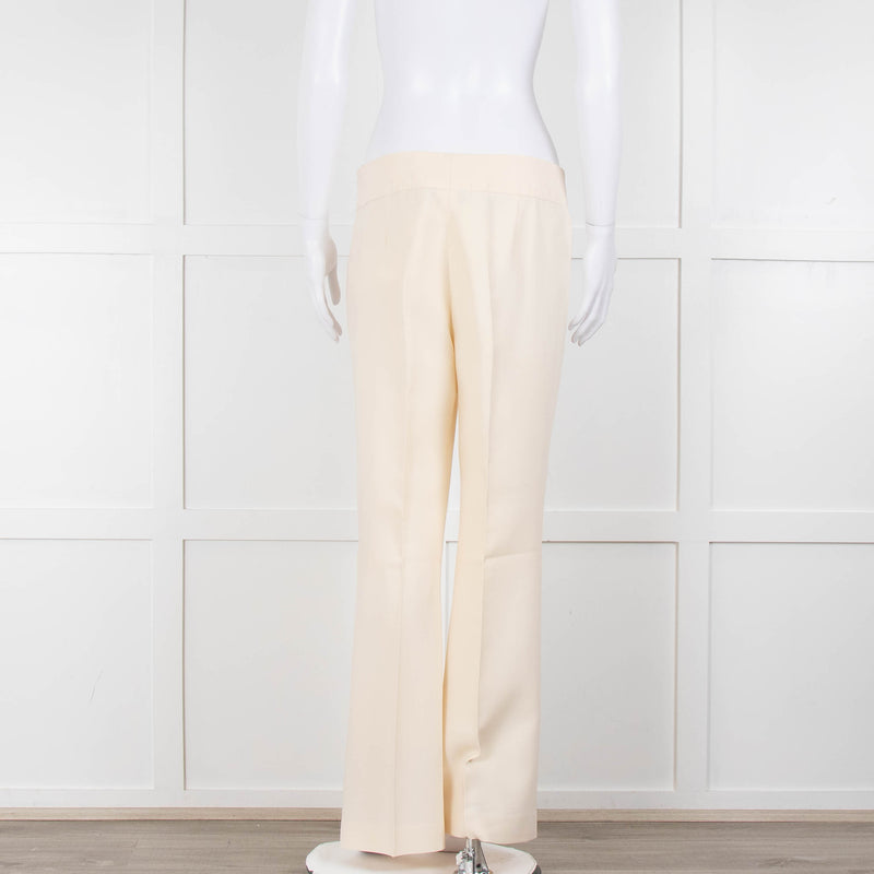 Akris Cream Wool Tailored Trousers