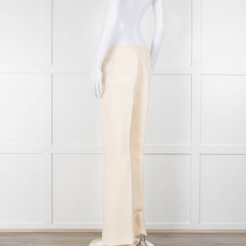 Akris Cream Wool Tailored Trousers