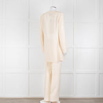 Akris Cream Crepe Open Lapel Dress Blazer