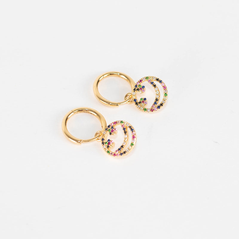 Rosa de la Cruz 18k Yellow Gold Multi Sapphire Hoops