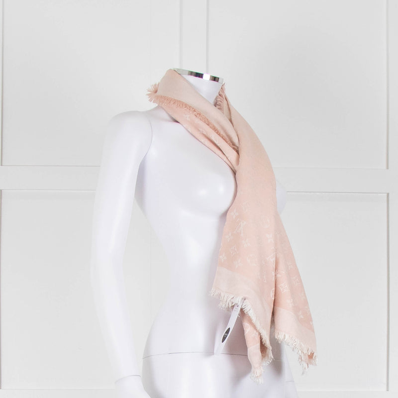 Louis Vuitton Pale Pink Monogram Scarf