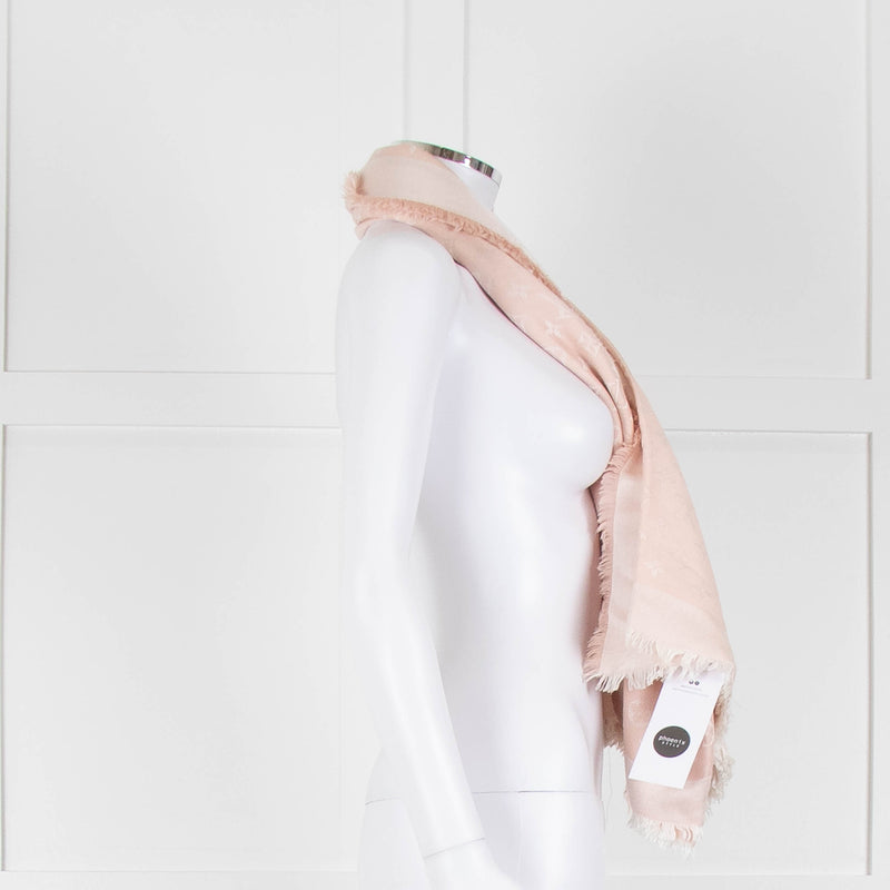 Louis Vuitton Pale Pink Monogram Scarf