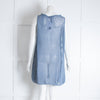 Sarah Pacini Pale Blue Knitted Sleeveless Mini Dress