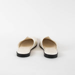 Bottega Veneta Roma Ivory Leather Slippers