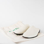 Bottega Veneta Roma Ivory Leather Slippers