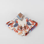 Hermes Orange 'Early America' Silk Scarf