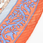 Hermes Orange 'Early America' Silk Scarf