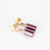 Jade Jagger Carved Ruby Pencil Rocktagon Earrings with White Diamonds