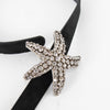 Temperley Black Suede Belt with Jewelled Star Fish