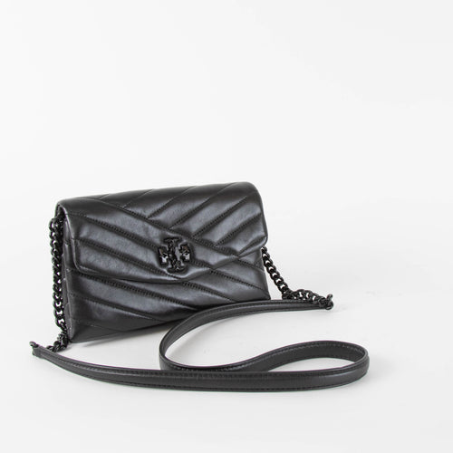 Tory Burch Black Small Kira Chevron Crossbody Bag