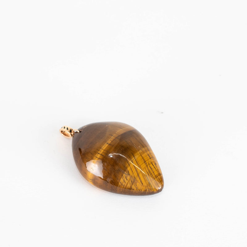 Dezso By Sara Beltra Grande Carved Cowry Shark Fin Enamelling Charm Tiger Eye