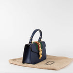 Gucci Navy Blue Leather Mini Sylvie Shoulder Bag