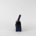 Gucci Navy Blue Leather Mini Sylvie Shoulder Bag