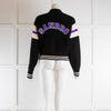 Sandro Black Varsity Fine Knit Bomber Jacket