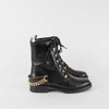 Lanvin Black Biker Boot With Gold Hardware