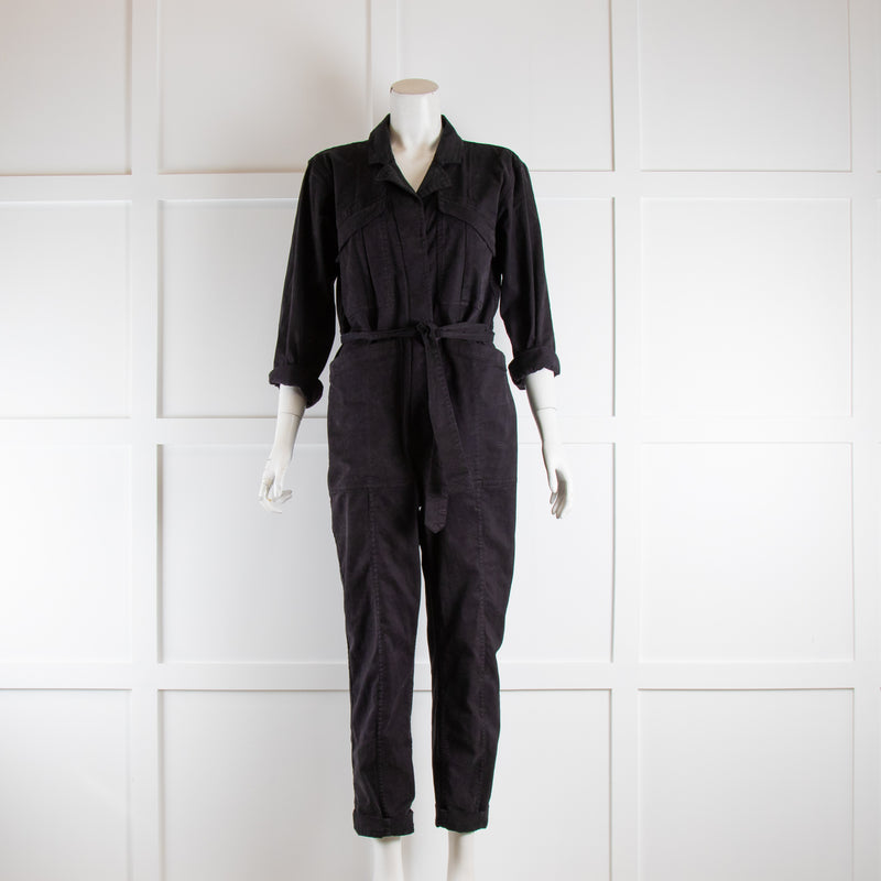 Alex Mill Black Cotton Twill Jumpsuit