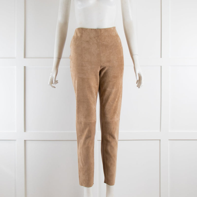 Weekend Max Mara Taupe Suede Leggings