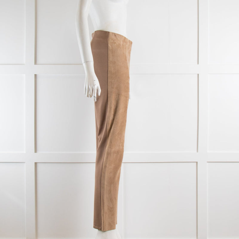 Weekend Max Mara Taupe Suede Leggings