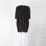 Acne Black On Black Circle Print Tunic Dress