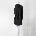 Acne Black On Black Circle Print Tunic Dress