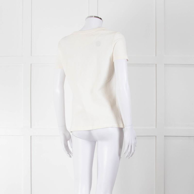 Marccain Cream Pearl Crystal Detail Top