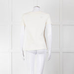 Marccain Cream Pearl Crystal Detail Top