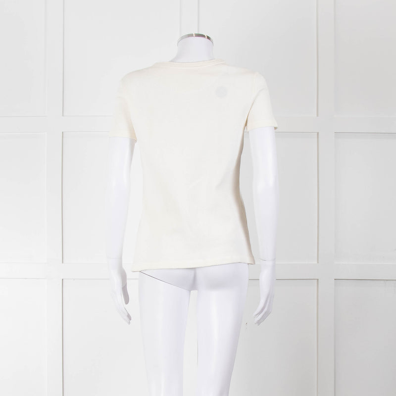 Marccain Cream Pearl Crystal Detail Top