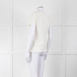 Marccain Cream Pearl Crystal Detail Top