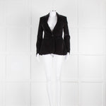 BLK DNM Black Velvet Fitted Blazer Jacket