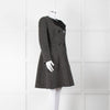 Christian Dior Black White Tweed Double Breasted Coat