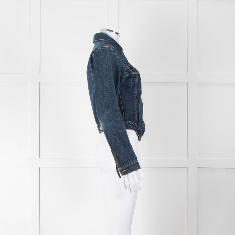 Gucci Blue Denim Short Fitted Jacket