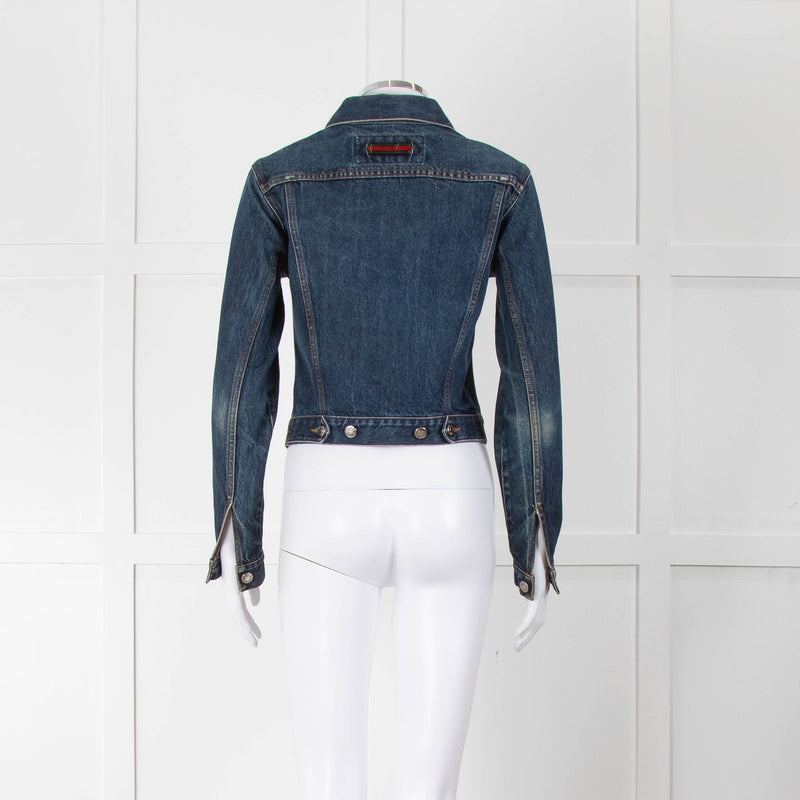 Gucci Blue Denim Short Fitted Jacket