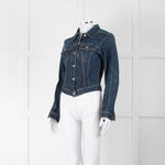 Gucci Blue Denim Short Fitted Jacket