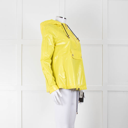 Mulberry Yellow Pullover Rain Jacket With Gold Zip