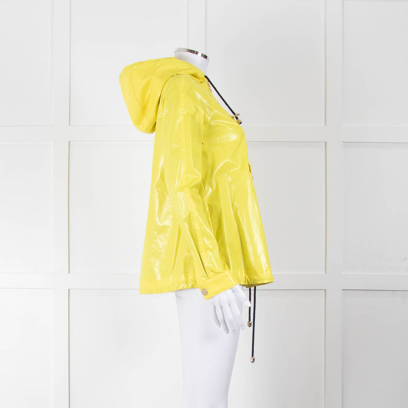 Mulberry Yellow Pullover Rain Jacket With Gold Zip