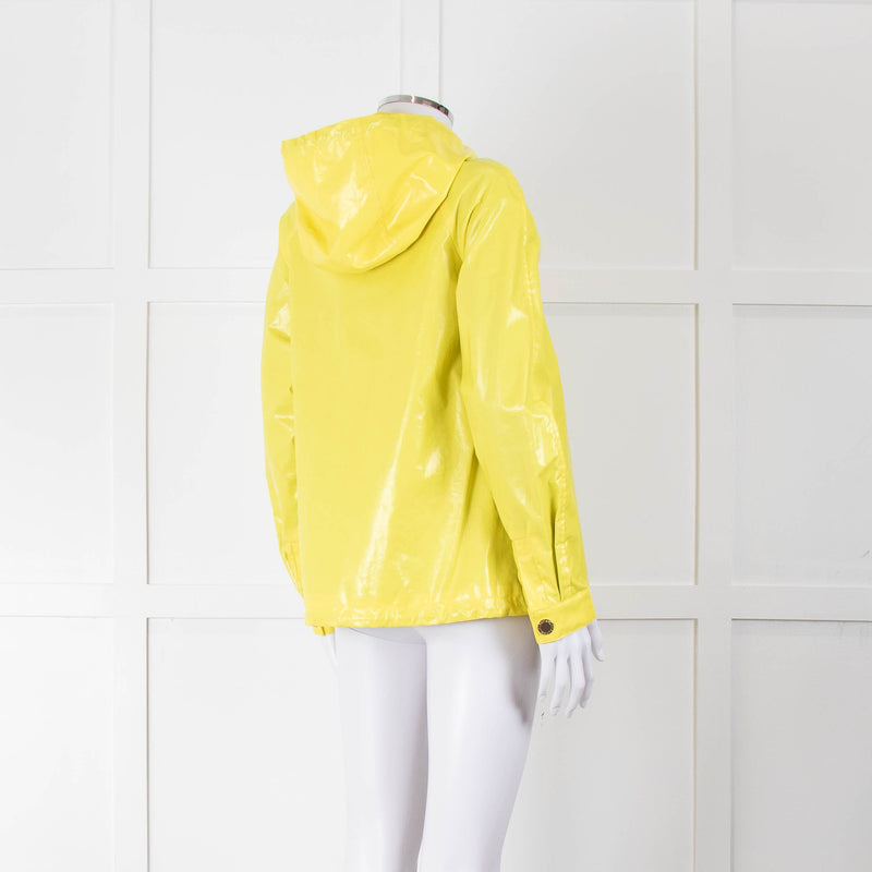 Mulberry Yellow Pullover Rain Jacket With Gold Zip