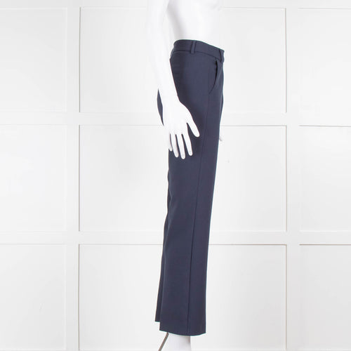 Weekend Max Mara Navy High Waisted Stretchy Trousers