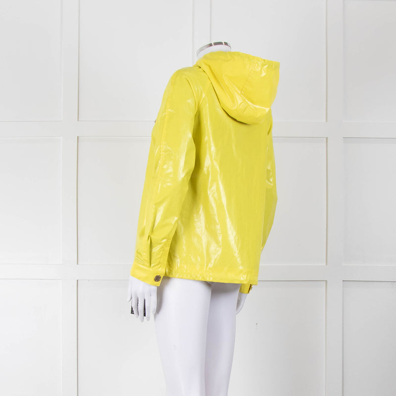 Mulberry Yellow Pullover Rain Jacket With Gold Zip