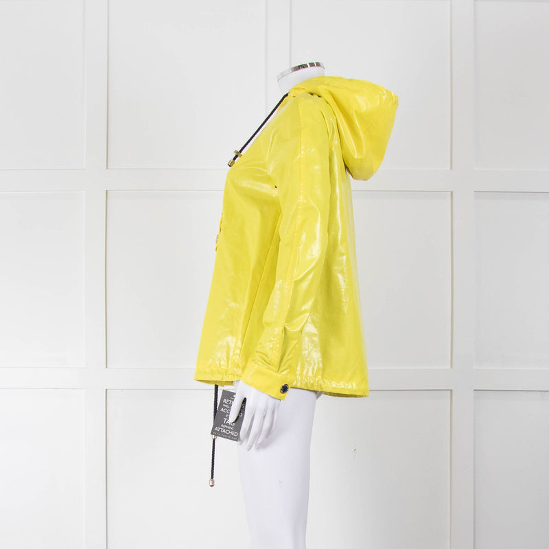 Mulberry Yellow Pullover Rain Jacket With Gold Zip