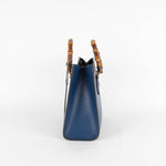 Gucci Navy Blue Diana Bamboo Detail Leather Tote Bag