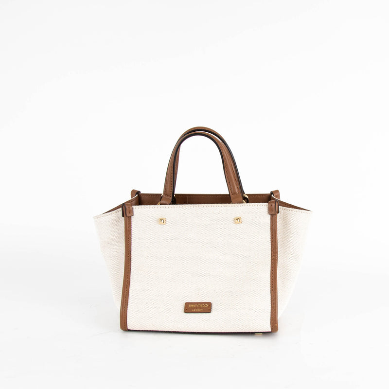 Jimmy Choo Beige Brown Varenne Canvas Tote Bag – Phoenix Style