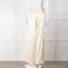 LoveShackFancy Cream Silk Combat Trousers