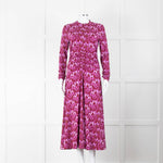 Me + Em Pink Flower Print Ruched Stretch Woven Maxi Dress