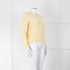 Max Mara Yellow Waffle Knit Round Neck Cashmere Jumper