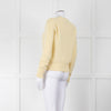 Max Mara Yellow Waffle Knit Round Neck Cashmere Jumper