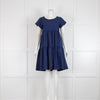 Intrend Blue Mini Dress with Tiered Skirt