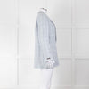 Peserico Pale Blue Check Linen Blazer