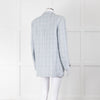 Peserico Pale Blue Check Linen Blazer