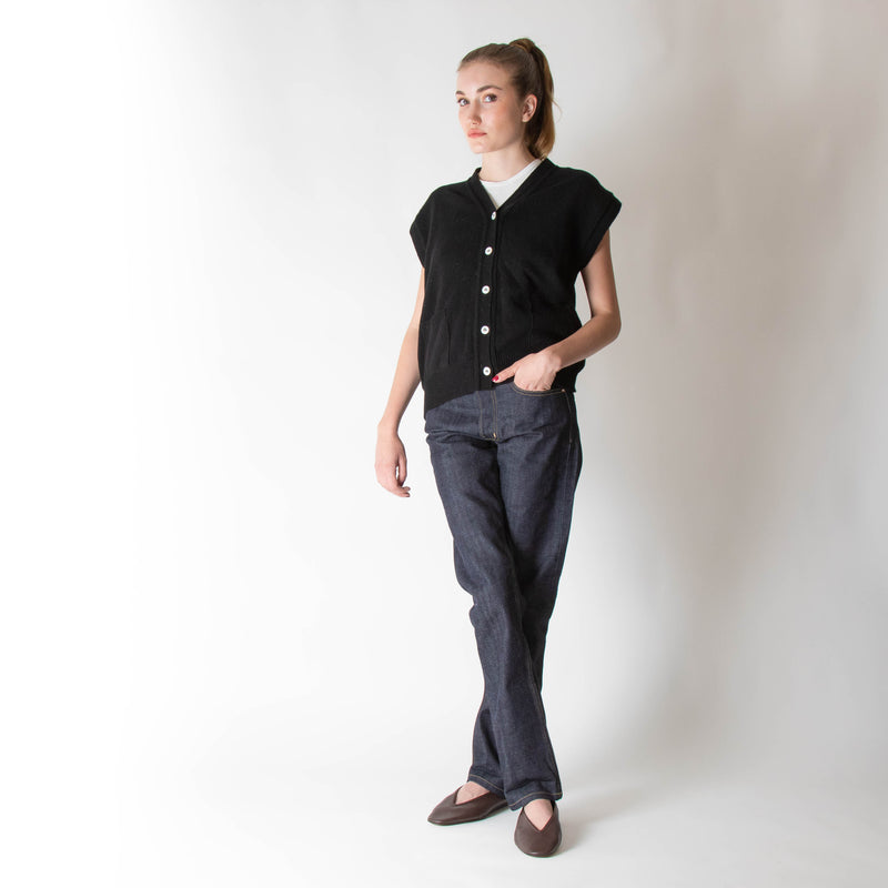 &DAUGHTER Wexford Pocket Waistcoat In Black